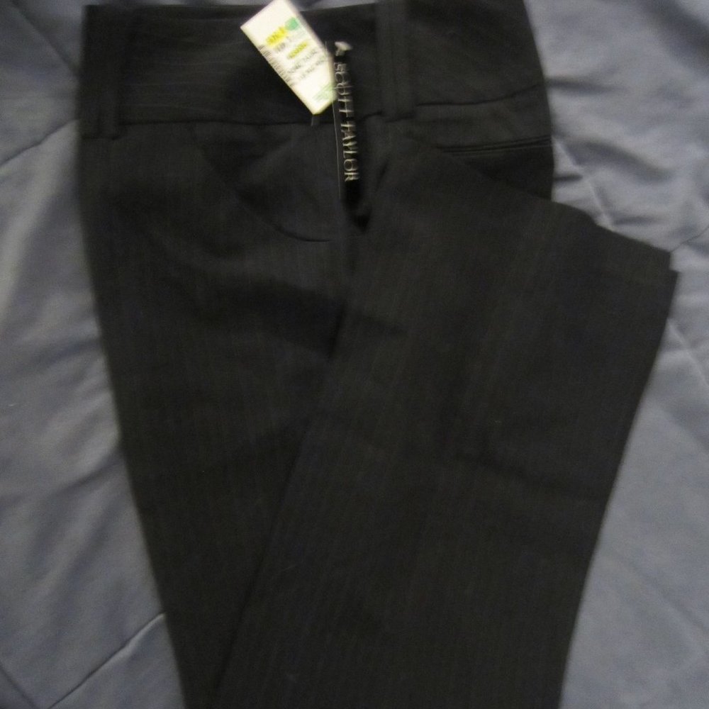 Black Pinstriped Petite Pants